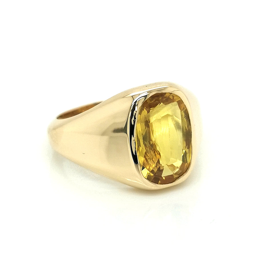 1.95 Carat Semi Transparent Dark Yellow sapphire Ring Pukhraj Rings Yellow  rings | eBay
